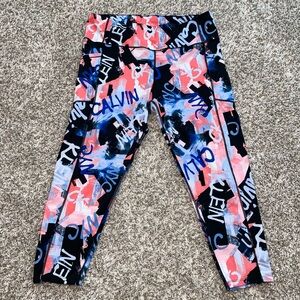 CALVIN KLEIN PERFORMANCE Activewear Stretch High Rise Sports Leggings Size XXL